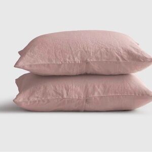 3 Quince European Linen Sham Set of 3 Dusty Mauve